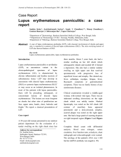 Lupus  erythematosus  panniculitis:  a  case report Case Report