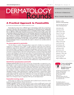 A Practical Approach to Panniculitis