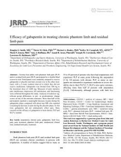 JRRD Efficacy of gabapentin in treating chronic phantom limb and residual