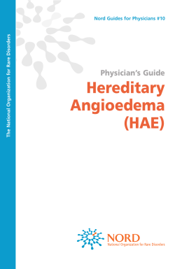 Hereditary Angioedema (HAE) Physician’s Guide