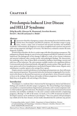 H Preeclampsia‑Induced Liver Disease and HELLP Syndrome Chapter 6