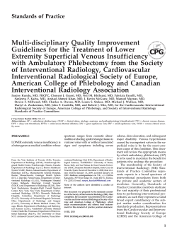 Multi-disciplinary Quality Improvement Guidelines for the Treatment of Lower