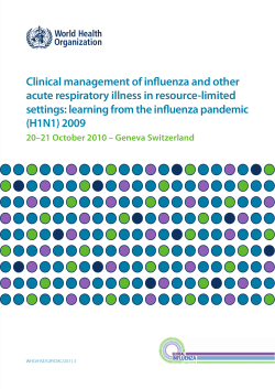 Clinical management of influenza and other acute respiratory illness in resource-limited