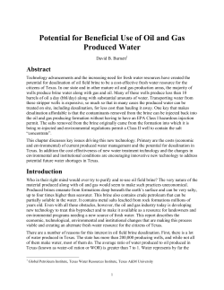 Potential for Beneficial Use of Oil and Gas Produced Water Abstract