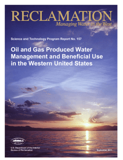 Oil and Gas Produced Water Management and Beneficial Use