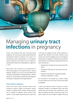 Managing in pregnancy urinary tract infections