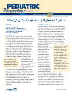 Managing the Symptoms of Reflux in Infants