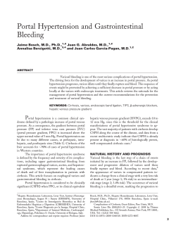 Portal Hypertension and Gastrointestinal Bleeding