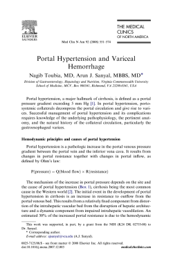 Portal Hypertension and Variceal Hemorrhage *