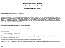 LeadingEdge Systematic Approach Room Acoustic Principles - Paper One