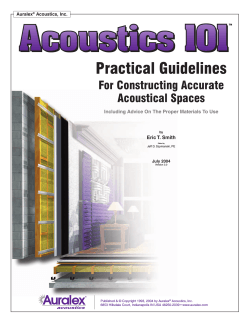 Practical Guidelines For Constructing Accurate Acoustical Spaces