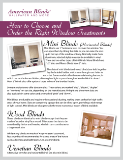 Mini Blinds How to Choose and Order the Right Window Treatments (Horizontal Blinds)