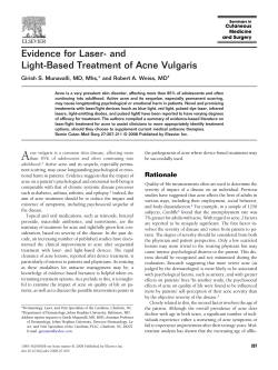 Evidence for Laser- and Light-Based Treatment of Acne Vulgaris