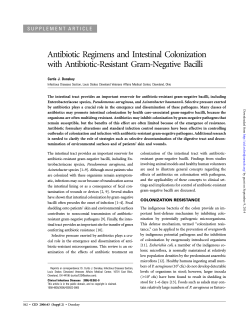 Antibiotic Regimens and Intestinal Colonization with Antibiotic-Resistant Gram-Negative Bacilli