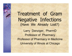 Treatment  of  Gram Negative  Infections