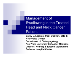 Management of Swallowing in the Treated Head and Neck Cancer Patient