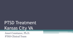 PTSD Treatment Kansas City VA Janet Constance, Ph.D. PTSD Clinical Team
