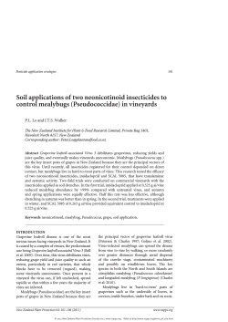 Soil applications of two neonicotinoid insecticides to