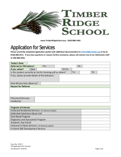 Application for Services