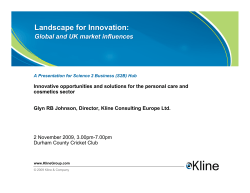 Landscape for Innovation: Global and UK market influences