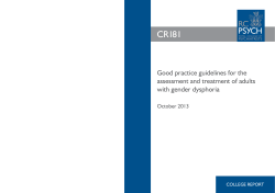 CR181 Good practice guidelines for the assessment and treatment of adults