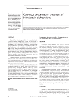 Consensus document on treatment of infections in diabetic foot