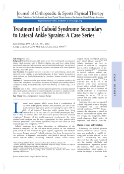Treatment of Cuboid Syndrome Secondary