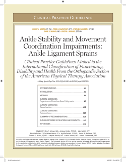 Ankle Stability and Movement Coordination Impairments: Ankle Ligament Sprains