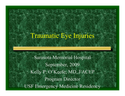 Traumatic Eye Injuries