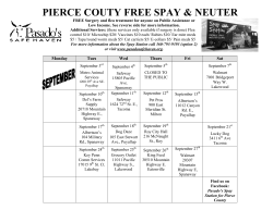 PIERCE COUTY FREE SPAY &amp; NEUTER