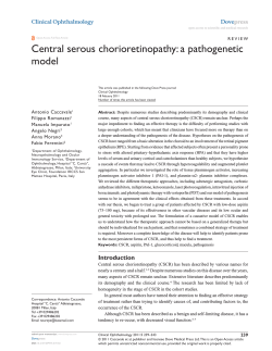 Central serous chorioretinopathy: a pathogenetic model Clinical Ophthalmology Dove