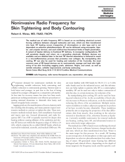 Noninvasive Radio Frequency for Skin Tightening and Body Contouring