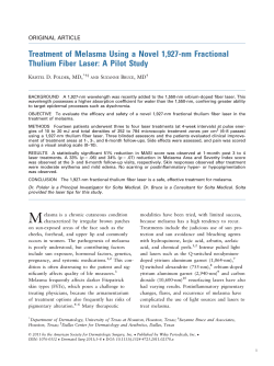 Treatment of Melasma Using a Novel 1,927-nm Fractional ORIGINAL ARTICLE K