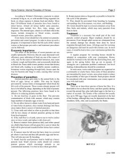 Horse Science: Internal Parasites of Horses Page 3