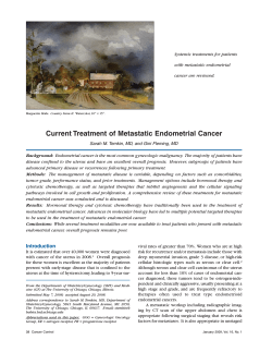 Current Treatment of Metastatic Endometrial Cancer