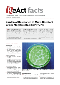 Burden of Resistance to Multi-Resistant Gram-Negative Bacilli (MRGN)