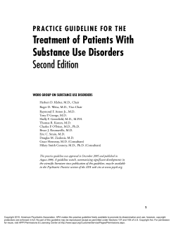 Treatment of Patients With Substance Use Disorders Second Edition