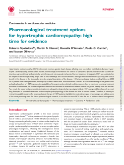 Pharmacological treatment options for hypertrophic cardiomyopathy: high time for evidence