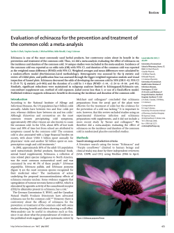Evaluation of echinacea for the prevention and treatment of Review