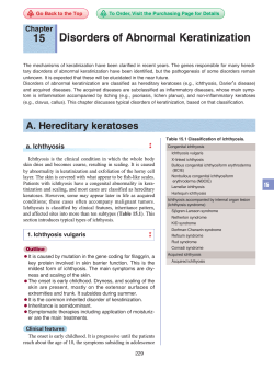 Disorders of Abnormal Keratinization 15 Chapter