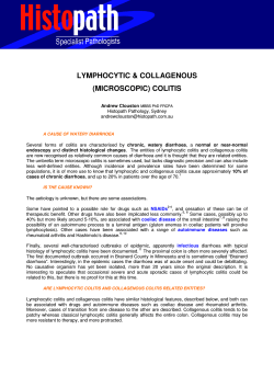 LYMPHOCYTIC &amp; COLLAGENOUS (MICROSCOPIC) COLITIS