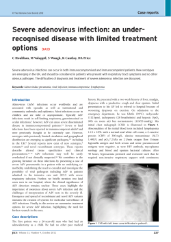 Severe adenovirus infection: an under- recognised disease with limited treatment options Case reports