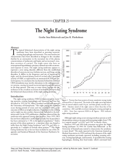 T The Night Eating Syndrome CHAPTER 25