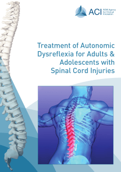 Treatment of Autonomic Dysreflexia for Adults &amp; Adolescents with Spinal Cord Injuries