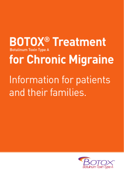 BOTOX Treatment for Chronic Migraine Information for patients