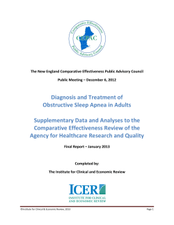 Diagnosis and Treatment of Obstructive Sleep Apnea in Adults
