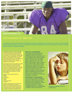 Concussion in Sports ACSM Information On…