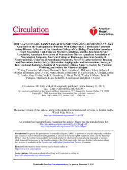 2011 ASA/ACCF/AHA/AANN/AANS/ACR/ASNR/CNS/SAIP/SCAI/SIR/SNIS/SVM/SVS