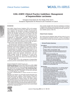 EASL–EORTC Clinical Practice Guidelines: Management of hepatocellular carcinoma