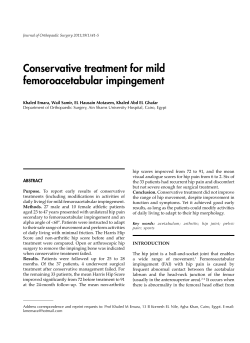 Conservative treatment for mild femoroacetabular impingement